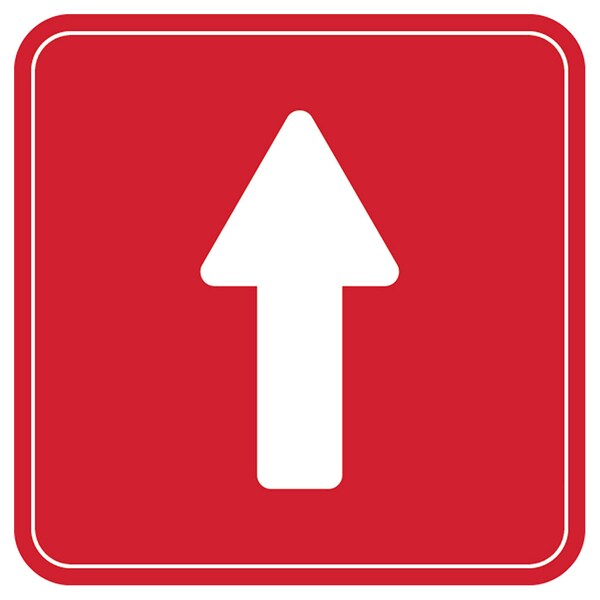Identity Group Arrow Only w/ Border, Red, 15" 8602XR
